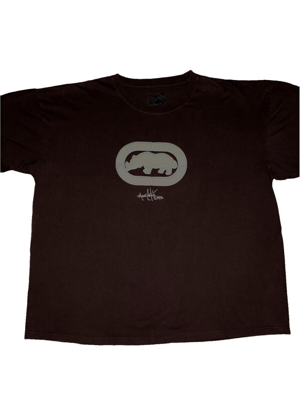 Vintage Ecko Unltd T-Shirt Size 2XL Brown OG Rhino Logo Y2K Hip Hop
